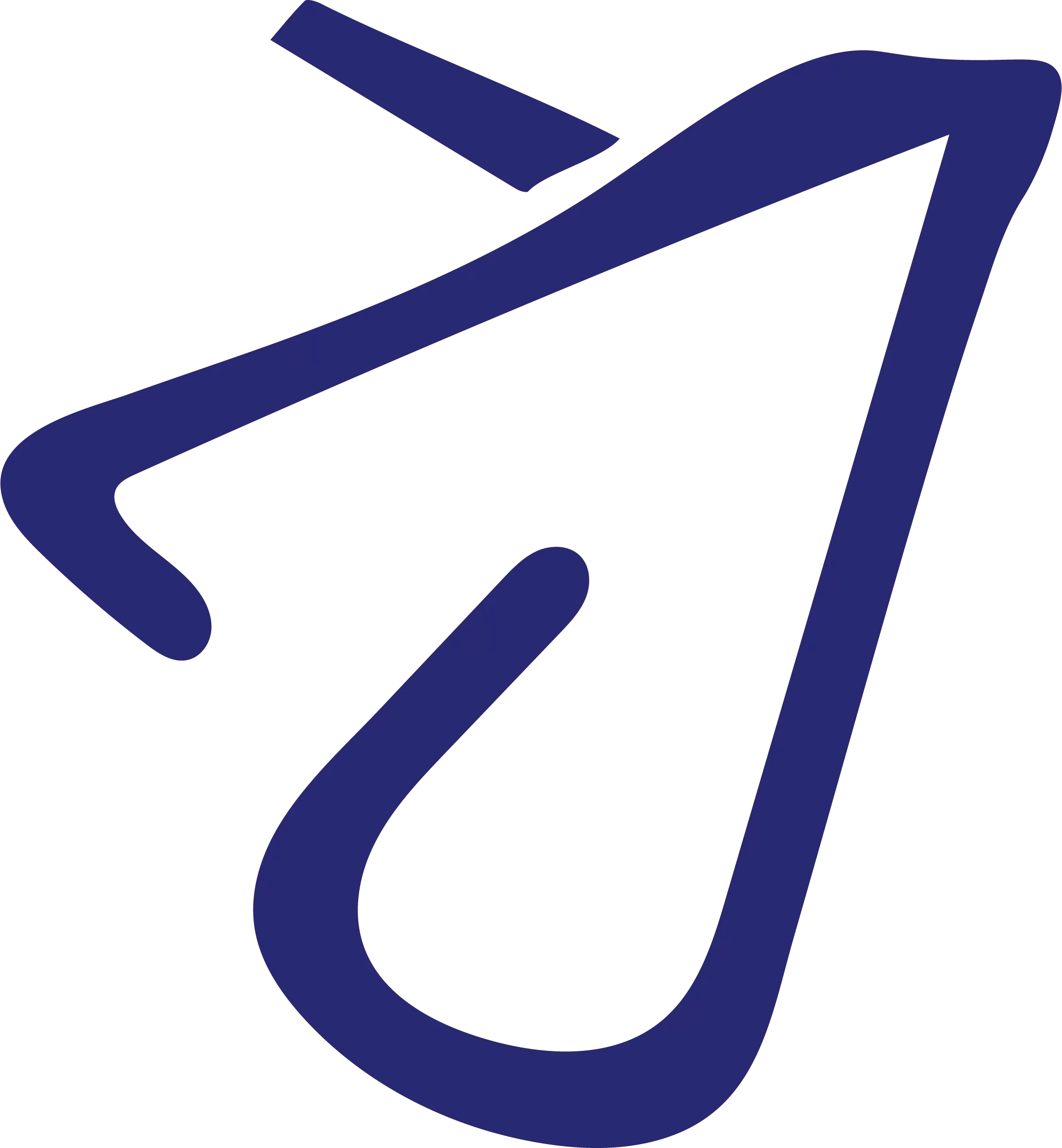 Yangchhar logo. Abstract letter Y and Jdesign for brand identity, dark blue on black. Elementor Header #137 visual.